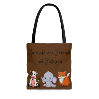 Animals Are Friends Tote Chocolate