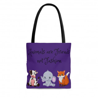 Animals Are Friends Tote Violet