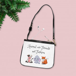 Animals Are Friends Small Shoulder Bag White