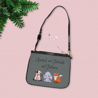 of Animals Are Friends Small Shoulder Bag Stone