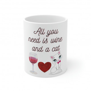 Wine and Cat Mug